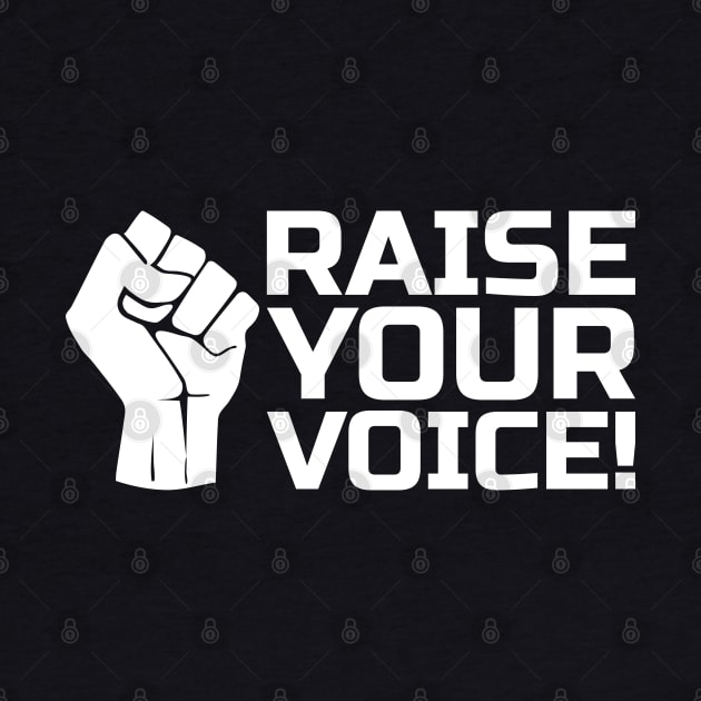 Raise Your Voice with Fist 2 in White by pASob